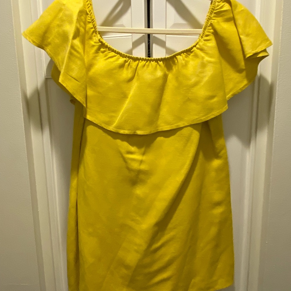 Mustard linen sun dress